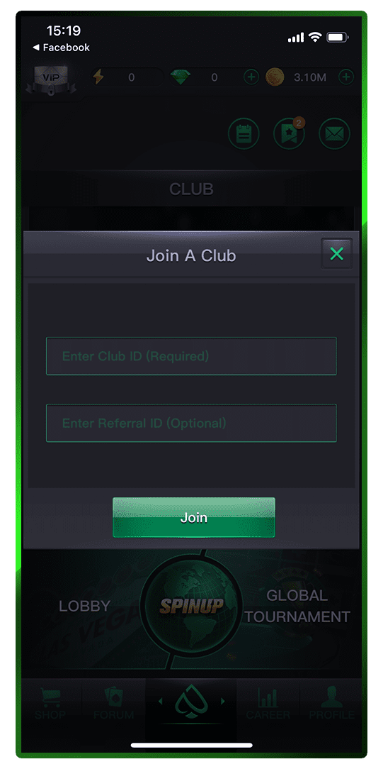 กรอก Club ID PPPoker
