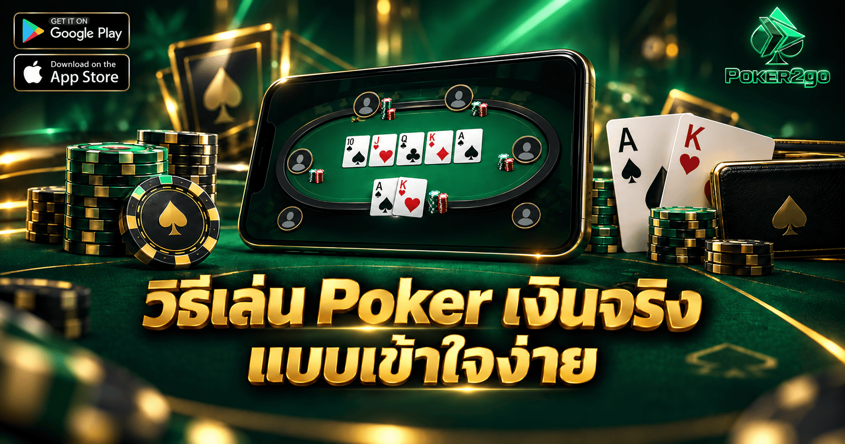 วิธีเล่น Poker เงินจริง แบบเข้าใจง่าย